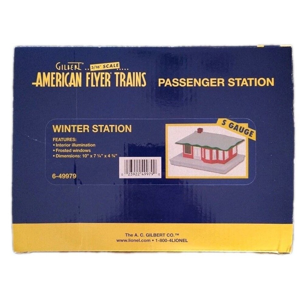 American Flyer 6-49979 S Scale Winter Station NIB